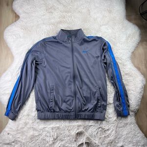 Nike Track Jacket Mens Xl Blue Full Zip Long Sleeve Activewear